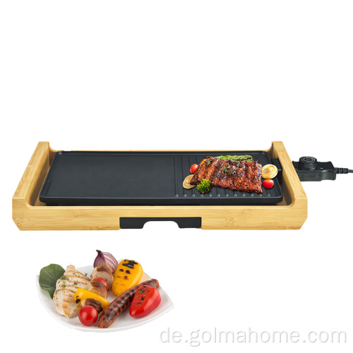 Selbst gemachter Antihaft-Brat-Pfanne elektrischer Grill-Pan rauchloser BBQ-Elektror Grill Pan Barbecue Elektror Grill